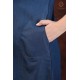 Classy Comfy Denim Half Sleeve Neck Embroidery Women Blue Dress