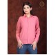 Stylish Polyester Fit Pretty Pink Women's Shirt