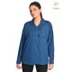 Stylish Solid And Fitted Casual Blue Women's Shirts