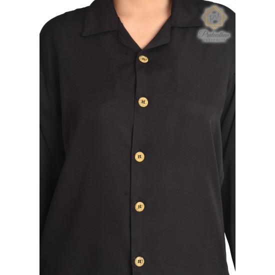 Fabulous Stylish Polyester Black Women's Shirt