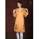 Simply Pretty Casual Wear Cotton Orange color Neck Embroidery Kurti