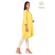 Stylish Comfy Cotton Embroidery Neck Yellow Kurti For Women's