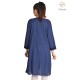 Fashionable Casual Wear Cotton Blue color Neck Embroidery Kurti