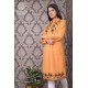 Trendy Casual Wear Cotton Women embroidered Orange Kurti Dress