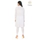 Amazing Classy Floral Designer Neck Full Sleeve Cotton White Women's Kurti