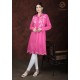 Cotton Solid Comfy Floral Embroidery Neck Beautiful  Pink Kurti