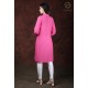 Cotton Solid Comfy Floral Embroidery Neck Beautiful  Pink Kurti