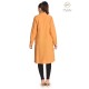 Classy Trendy Cotton Straight Neck Embroidery Comfy Orange Kurti