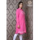 Beautiful Stylish Collor Pink Simple Neck Embroidery women's Kurti