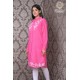 Beautiful Stylish Collor Pink Simple Neck Embroidery women's Kurti