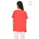 Floral Embroidery Neck Simply Beautiful Women's Red Short Kurti