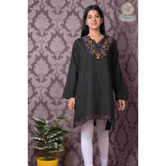 Amazing Floral Designer Neck Beautiful Full Sleeve Cotton Women's Kurti