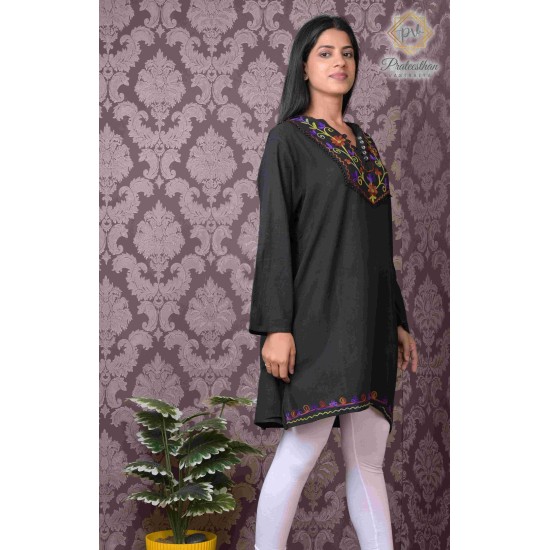 Amazing Floral Designer Neck Beautiful Full Sleeve Cotton Women's Kurti