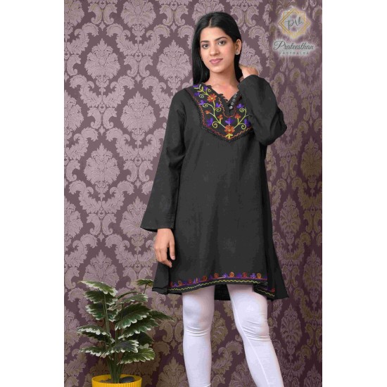 Amazing Floral Designer Neck Beautiful Full Sleeve Cotton Women's Kurti