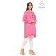 Floral Designer Neck Beautiful Casual Cotton Women's Pink Kurti