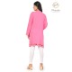 Floral Designer Neck Beautiful Casual Cotton Women's Pink Kurti