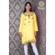 Simply Beautiful Neck Embroidery Yellow Cotton Women's Kurti