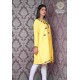 Simply Beautiful Neck Embroidery Yellow Cotton Women's Kurti