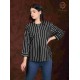 Comfy Stylish Polyester Round Neck Women's Black Shirt