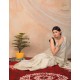 Traditional Pretty Beautiful Royal Cream Silk Women's Saree 